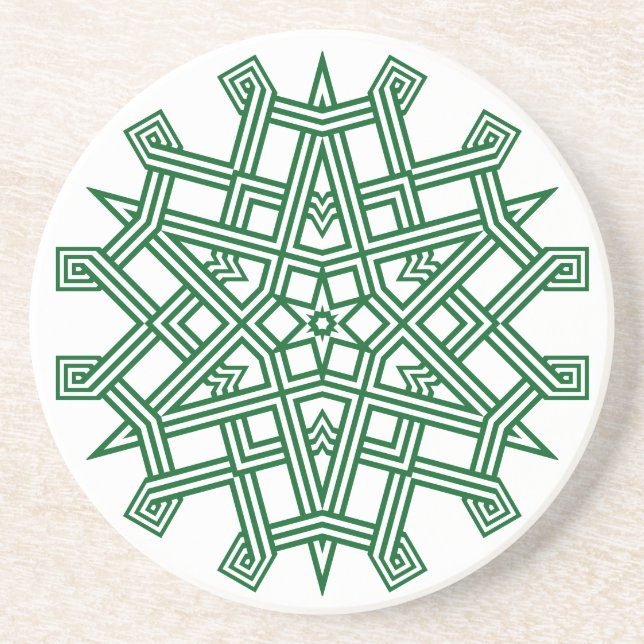 Posavasos Máquinas de copos de nieve geométrica (Frente)