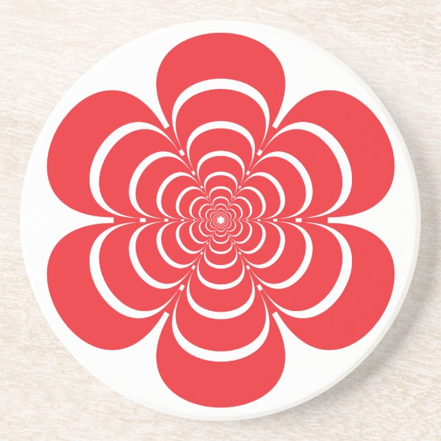 Posavasos Máquinas Siluvedizas de Flor Sencillas (Frente)