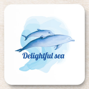 Posavasos Mar asombroso con delfines