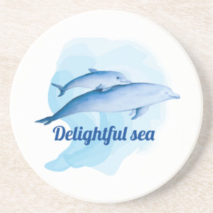 Posavasos Mar asombroso con delfines