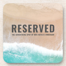 Posavasos Mar reservado y arena regalo de vacaciones de vera