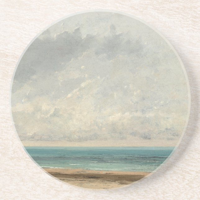 Posavasos Mar tranquilo - Gustave Courbet (Frente)