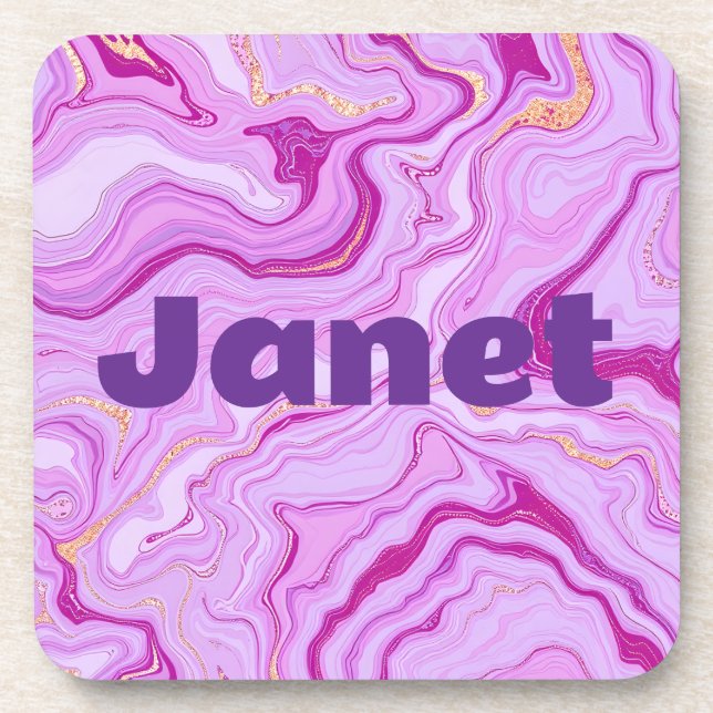 Posavasos Marble Nombre Plástico De Los Ataros (Frente)