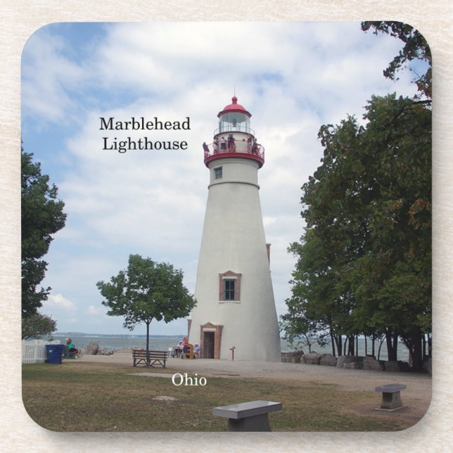 Posavasos Marblehead Lighthouse set de 6 ruedas de plástico (Frente)