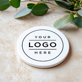 Posavasos Marca de logotipo comercial de Personalizado blanc
