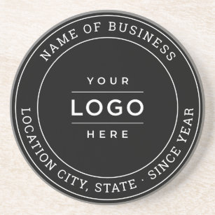 Posavasos Marca de logotipo comercial de Personalizado negro