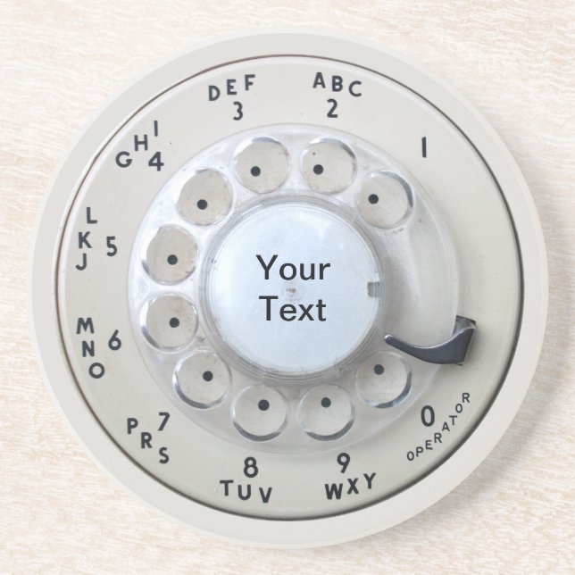 Posavasos Marca de teléfono de Rotary Cream (Frente)