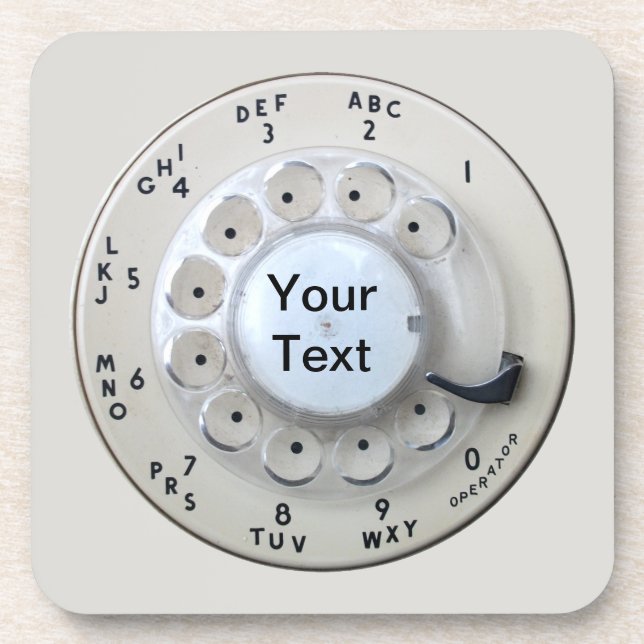 Posavasos Marca de teléfono de Rotary Cream (Frente)