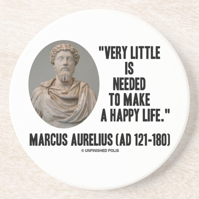 Posavasos Marco Aurelius muy poco necesario para hacer vida (Frente)