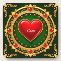 Marco de corazón dorado lujoso