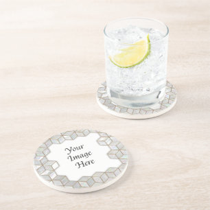 Posavasos Marco De Las Azulejos De La Madre De La Perla