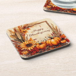 Posavasos Marco de mezcla de otoño Acción de Gracias