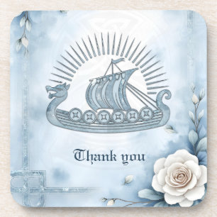 Posavasos Marco floral con rosas y diseño celta. 