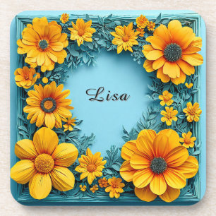 Posavasos Marco Floral Elegante