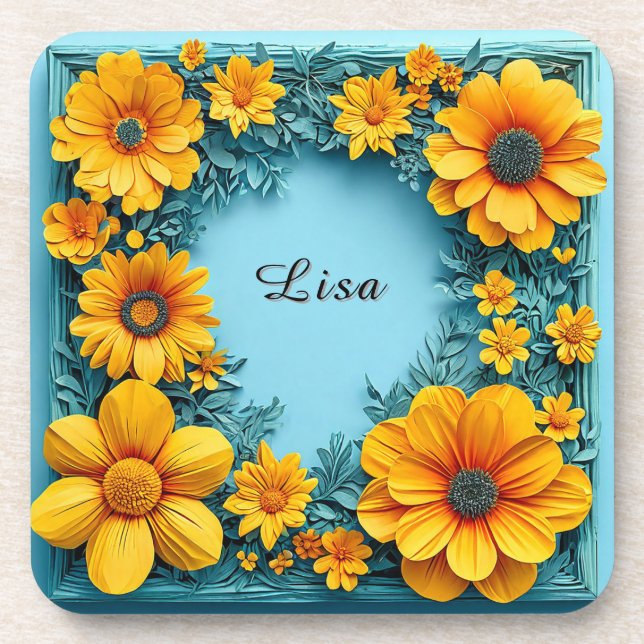 Posavasos Marco Floral Elegante (Frente)
