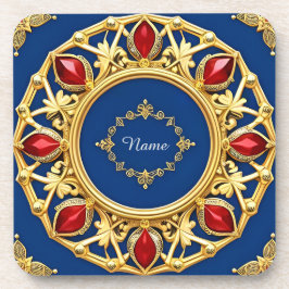 Posavasos Marco lujoso del corazón dorado