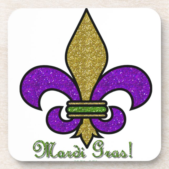 Posavasos Mardi Gras Fleur De Lis (Frente)