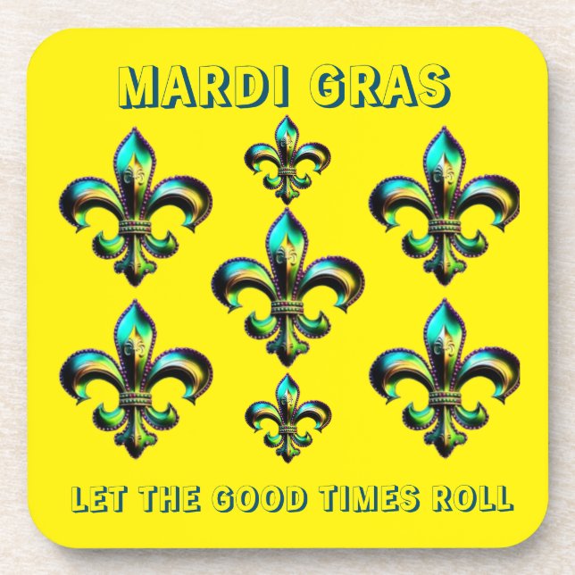 Posavasos Mardi Gras Fleur De Lis (Frente)
