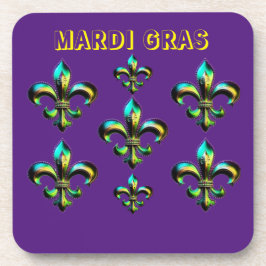 Posavasos Mardi Gras Fleur De Lis