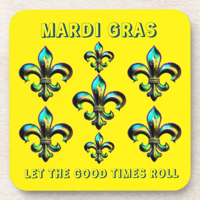 Posavasos Mardi Gras Fleur De Lis (Frente)