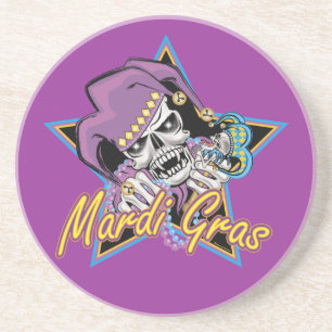 Posavasos Mardi Gras Jester Skull