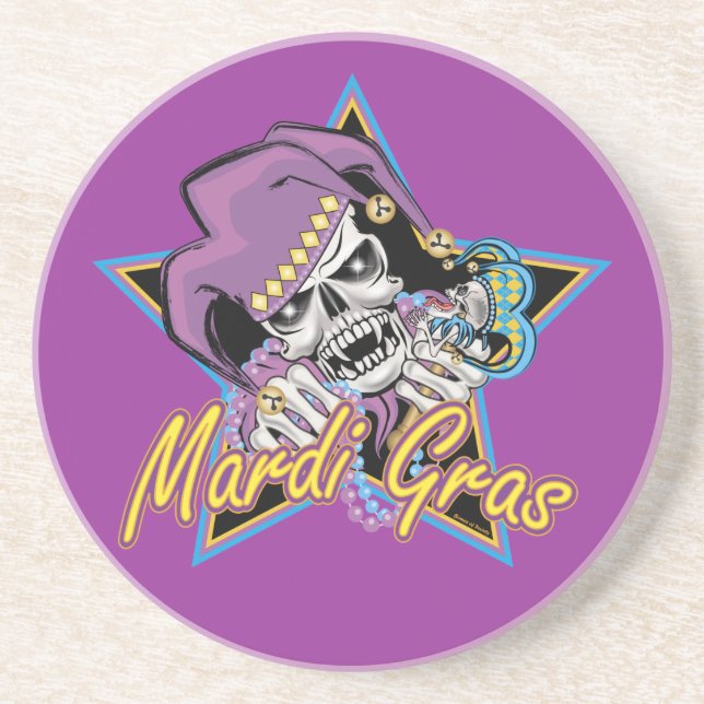 Posavasos Mardi Gras Jester Skull (Frente)
