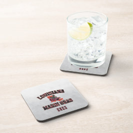 Posavasos Mardi Gras Red Black