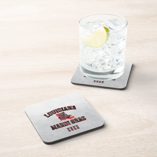 Posavasos Mardi Gras Red Black (Lado Derecho)