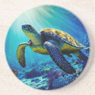 Posavasos Marea Turtle Ocean Marine Life Beach Animales de l