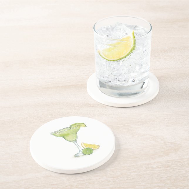 Posavasos Margarita Cocktail Watercolor (Lado)