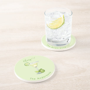 Posavasos Margarita de nombre personalizado Cheers
