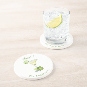 Posavasos Margarita de nombre personalizado Cheers II