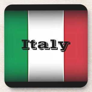 Posavasos Margen oscuro de la bandera de Italia