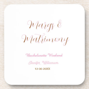 Posavasos Margs y matrimonio agregar nombre fecha despedida