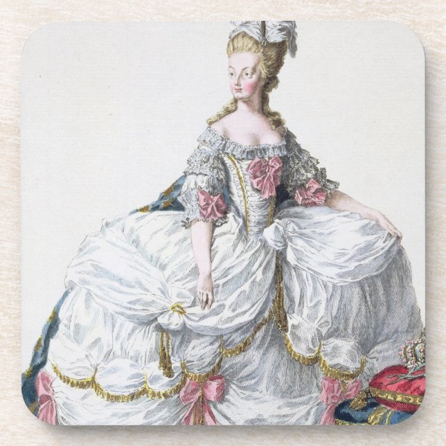 Posavasos Marie Antonieta (1752-93) de 'DES Estam de Receuil (Frente)