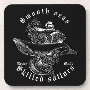 Posavasos Marinero Hábil Mar Tranquilo Cita Ballena Náutica