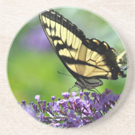 Posavasos Mariposa amarilla y negra en Lavender