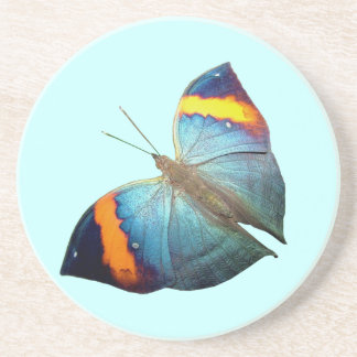 Posavasos Mariposa anaranjada y azul