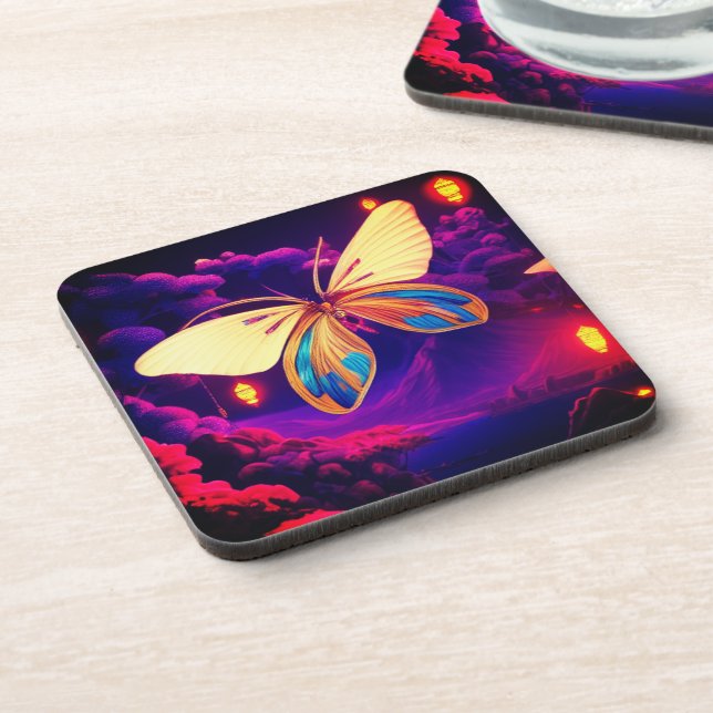 Posavasos Mariposa artística (Lado Izquierdo)