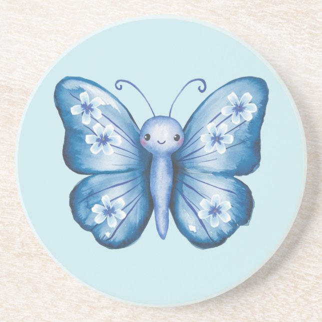 Posavasos Mariposa azul (Frente)