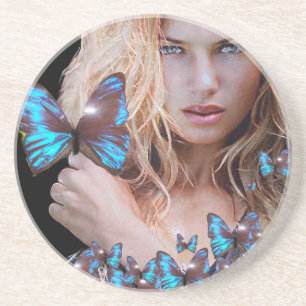 POSAVASOS MARIPOSA AZUL
