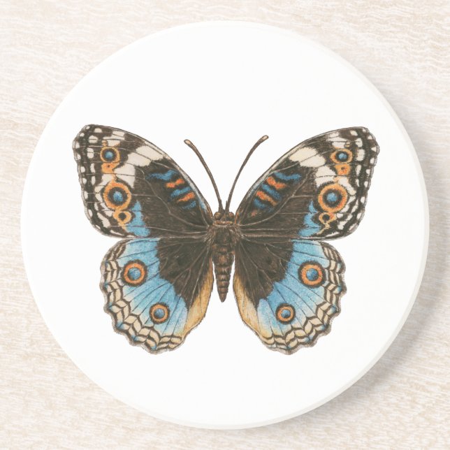 Posavasos Mariposa de Blue Pansy (Frente)
