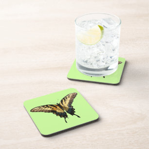 Posavasos Mariposa de cola tragaluz III Bella foto colorida