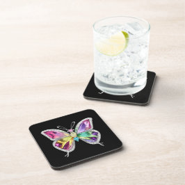 Posavasos Mariposa de cristal de arcoiris encalada