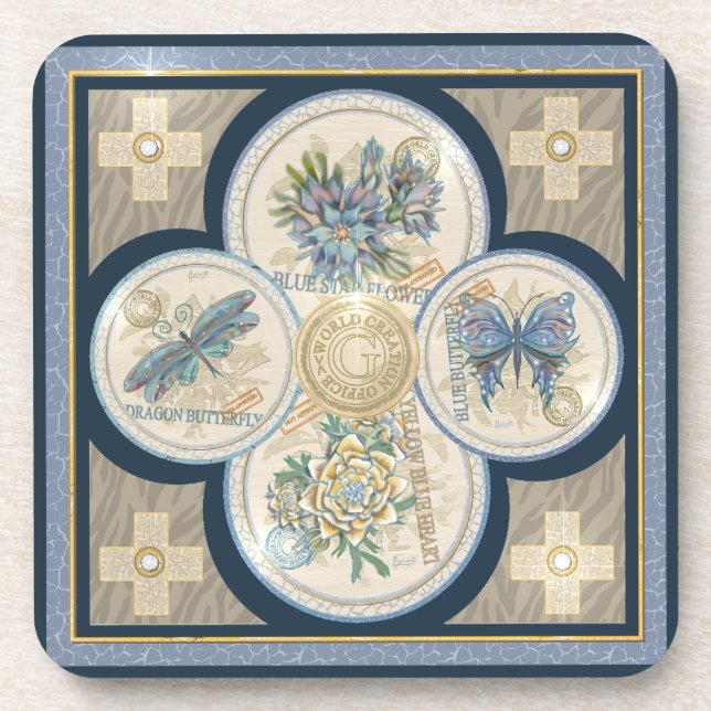 Posavasos Mariposa de la Oficina de Creación de G (Frente)