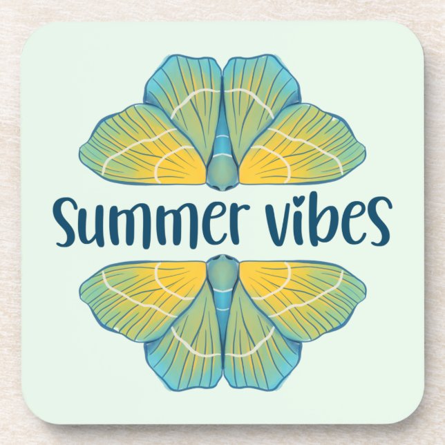 Posavasos Mariposa de la Vibes de Verano (Frente)