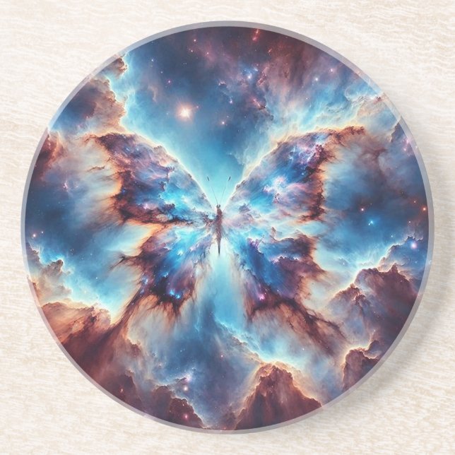 Posavasos Mariposa de Nebulosa Espacial (Frente)