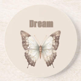 Posavasos Mariposa de Sueño Marrón Blanco