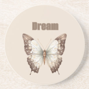Posavasos Mariposa de Sueño Marrón Blanco