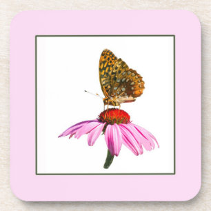 Posavasos Mariposa En La Conflor Púrpura